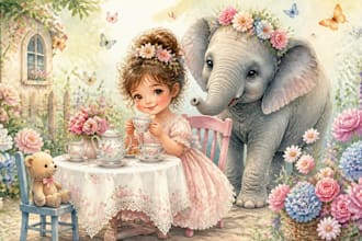 draw children book illustrations and kids cover illustration