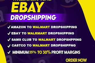 do amazon ebay to walmart dropshiping VA account management