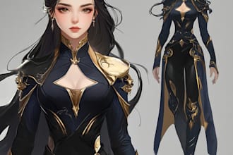 make fantasy or character art for a game art