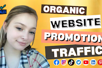 do organic website promotion on social media to increase organic website traffic