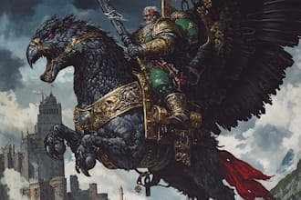 make warhammer illustration based on your description