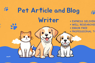 write engaging blog posts on pets