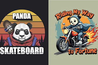 design mascot biker panda logo