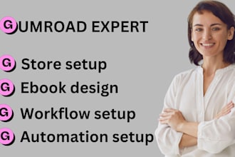 setup gumroad shop,ebook design,digital product design,workflow integration