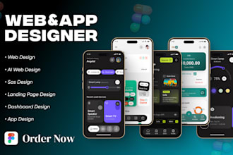 design mobile app, website, dashboard, landing page in figma