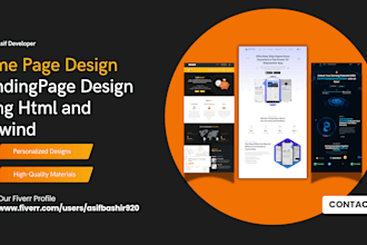 create homepage design  using html and tailwind