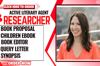 research active literary agent for your book manuscript, write synopsis, query