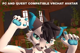 fix 3d avatar vrc character vrchat avatar custom furry avatar anime for vrchat