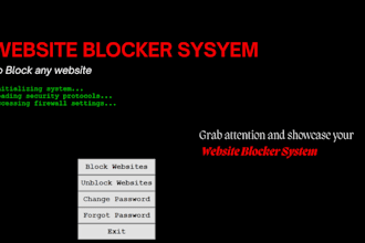 create a python website blocker application with gui and password protection
