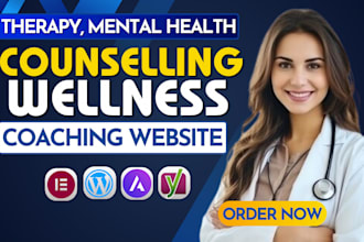 design therapy website, mental health, personal trainer and coaching website