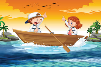 design unique kids illustrations for KDP