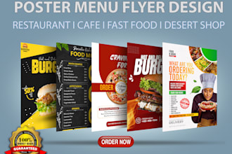 design restaurant or food menu , poster , flyer and brochure