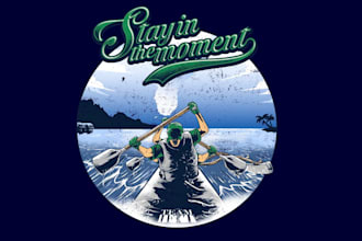design outrigger paddling team logo