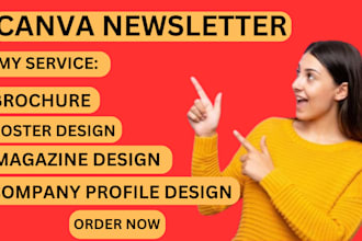 design canva newsletter magazine design business flyer and poster design