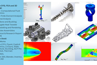 do 3d cad modeling, cfd,  fea using ansys and solidworks