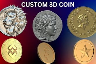custom 3d coin 3d challenge coin 3d medallion 3d bas relief 3d spinning logo