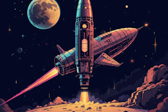 make spaceship, sci fi illustration and sci fi art