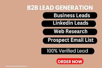 provide b2b lead generation, linkedin business leads, prospect email lists