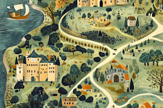 make a map illustration map design 3d isometric fantasy map
