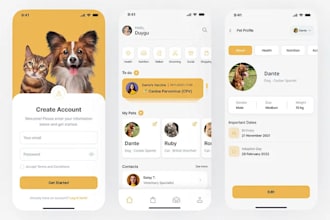develop pet care app, pet care website, health care app, pet care, pet sitting