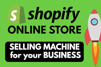 build shopify ecommerce website, online store for business