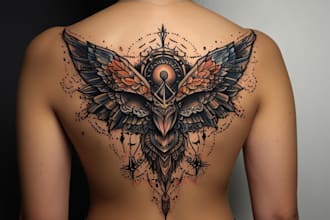 draw custom tattoo design for you