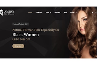 design hair extension shopify store wig website keratin hair store beauty store