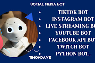 social media bot twitter x bot, youtube bot, instagram bot, tiktok API bot