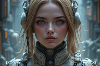 make cyberpunk or sci fi character art