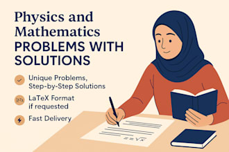 create physics or mathematics problem sets with step by step solutions