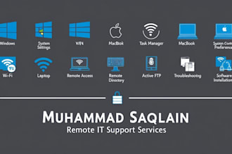 provide remote technical support for PC, microsoft 365, and network issue