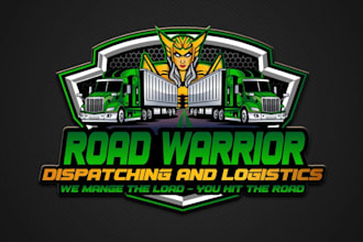 make premium logistic transport trucking logo for you