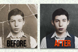 do old photo restoration, colorize, repair damaged photos