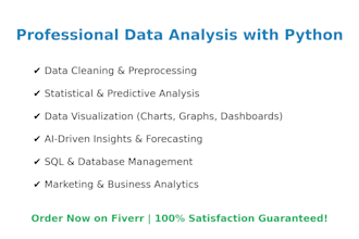 analyze data using python, pandas, numpy, seaborn