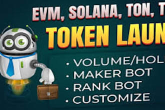 make meme coin bundler, volume, rank bot on solana, pumpfun, sui, eth bsc base