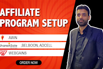 setup your affiliate program on awin, shareasale, adcell