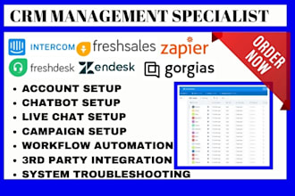 do zendesk gorgias freshsales freshdesk CRM intercom chatbot zapier automation