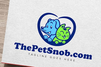 do attractive pet shop veterinary clinic logo for your brand