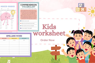 design custom kid worksheets and activity books