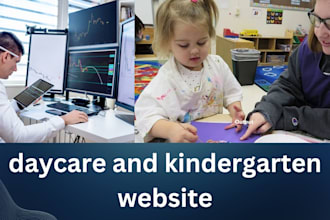 build kindergarten website daycare preschool childcare assisted living website