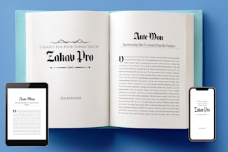 do book formatting and layout design for amazon kindle and print