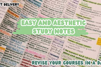 make detailed study guide and notes for your courses