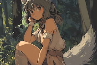 draw japanese anime or manga art character illustration
