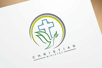 be create best christian ministry or modern church logo design