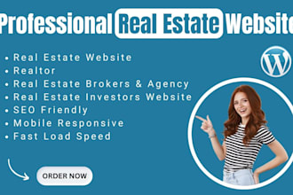 create a professional wordpress website design for real estate agents