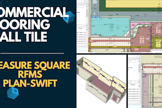 do commercial flooring and wall tile takeoff using measure square rfms