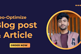 be your SEO article writer and blog post writer