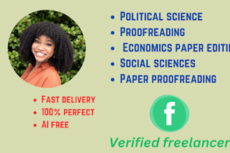 edit and proofread your research on politics, economics, and social issues