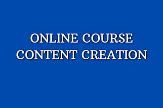 create online course content course creation course curriculum training manual