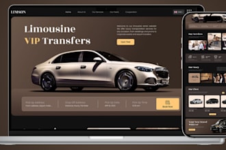 build chauffeur website limousine taxi booking website car rental website
